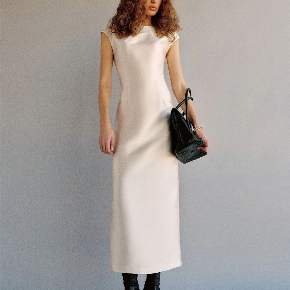 Reformation Cream Belden Dress - Picture 8 of 9
